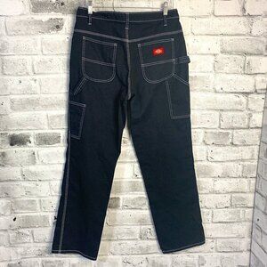 Dickies Carpenter Cargo Pants Black High Rise Straight Leg Jeans